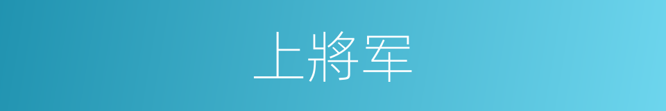 上將军的意思