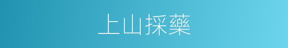 上山採藥的同義詞