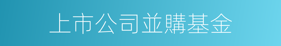 上市公司並購基金的同義詞