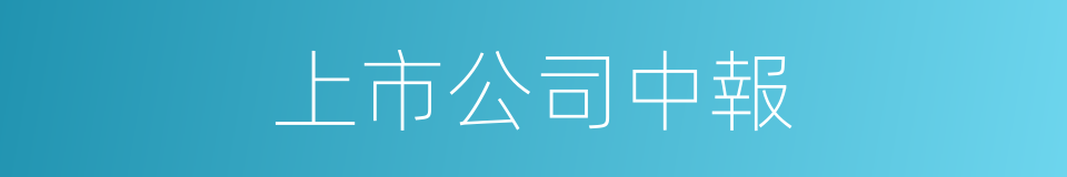 上市公司中報的同義詞