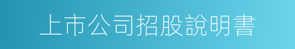 上市公司招股說明書的同義詞