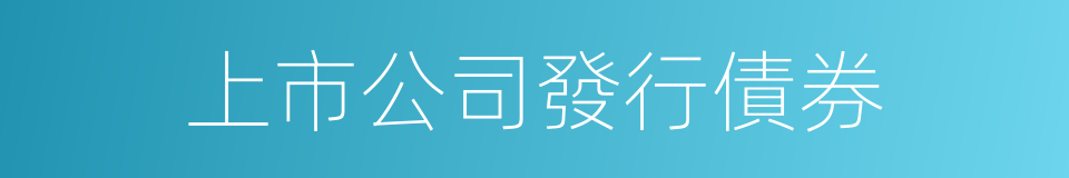 上市公司發行債券的同義詞
