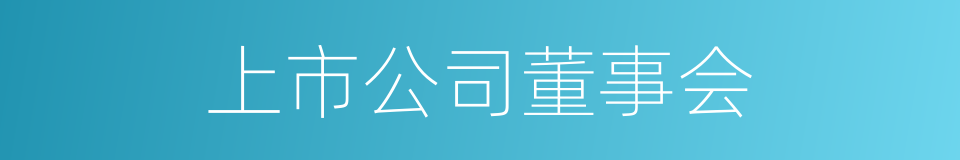 上市公司董事会的同义词
