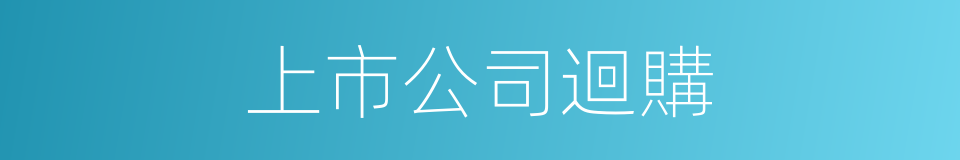 上市公司迴購的同義詞