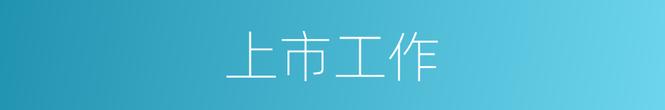 上市工作的同义词