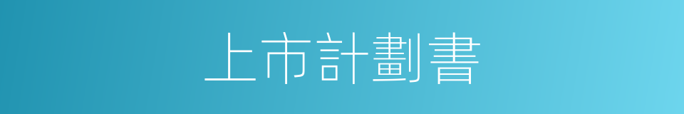上市計劃書的同義詞