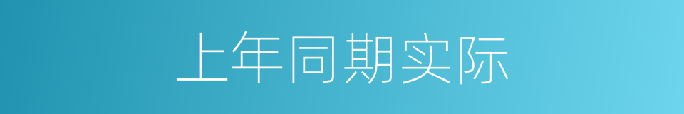 上年同期实际的同义词