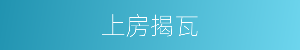 上房揭瓦的意思