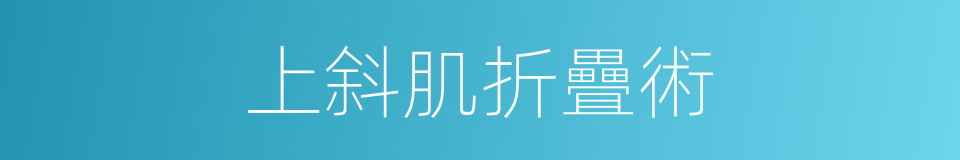 上斜肌折疊術的同義詞