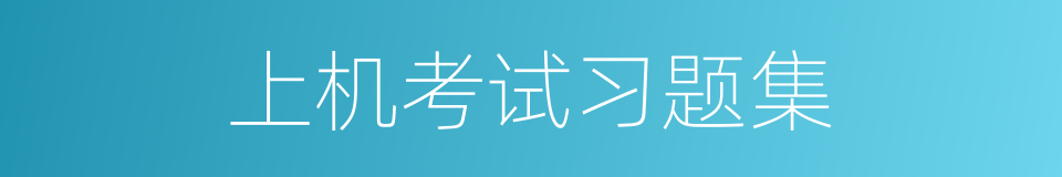 上机考试习题集的同义词