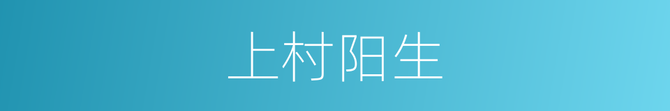 上村阳生的同义词