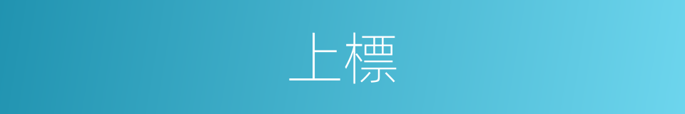 上標的意思