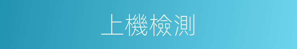 上機檢測的同義詞