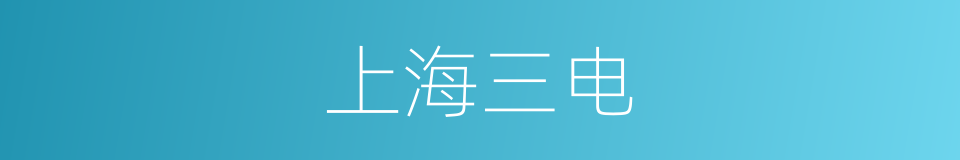 上海三电的同义词