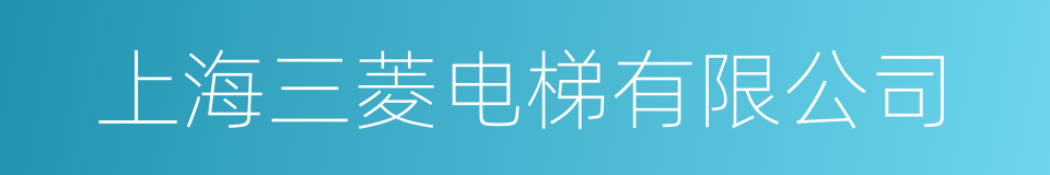 上海三菱电梯有限公司的同义词