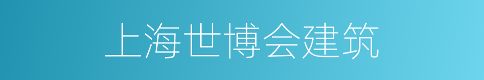 上海世博会建筑的同义词