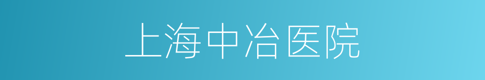 上海中冶医院的同义词