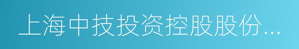 上海中技投资控股股份有限公司的同义词