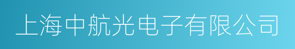 上海中航光电子有限公司的同义词