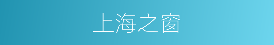上海之窗的同义词