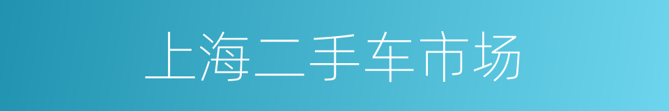 上海二手车市场的同义词