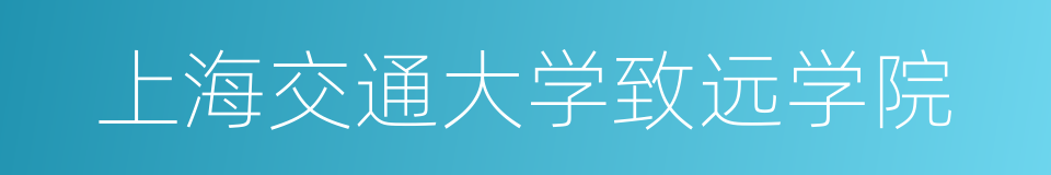 上海交通大学致远学院的同义词