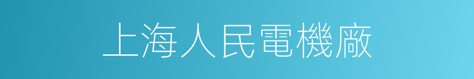 上海人民電機廠的同義詞