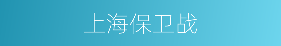 上海保卫战的同义词