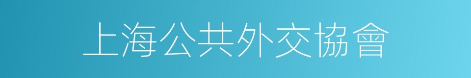 上海公共外交協會的同義詞