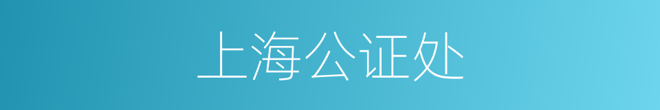 上海公证处的同义词