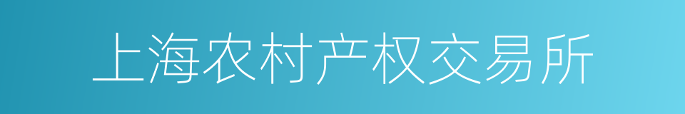 上海农村产权交易所的同义词