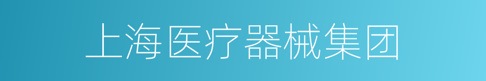 上海医疗器械集团的同义词
