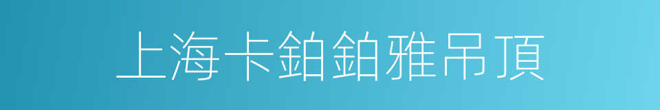 上海卡鉑鉑雅吊頂的同義詞