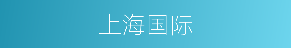 上海国际的同义词