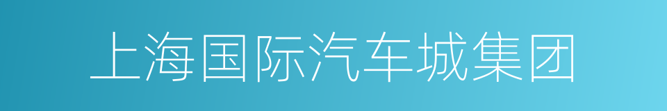 上海国际汽车城集团的同义词