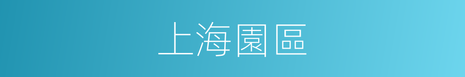 上海園區的同義詞