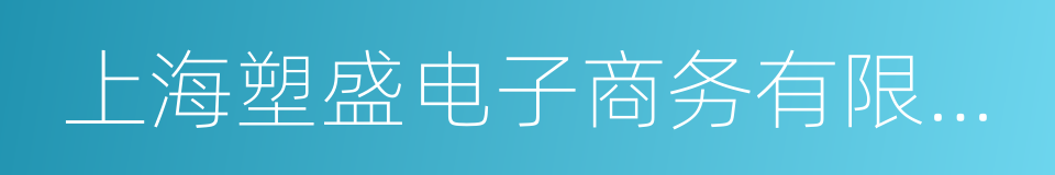 上海塑盛电子商务有限公司的同义词