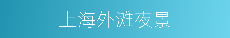 上海外滩夜景的同义词