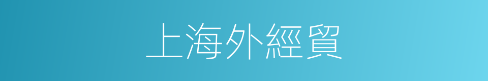 上海外經貿的同義詞
