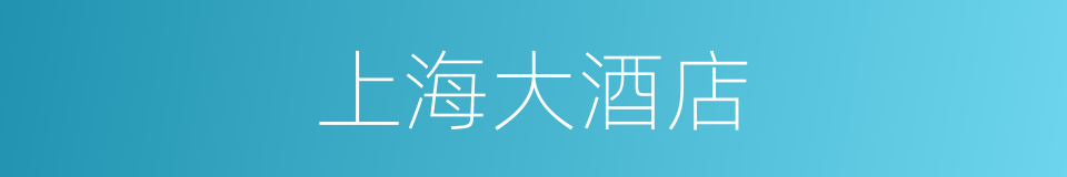 上海大酒店的同义词