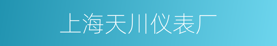 上海天川仪表厂的同义词