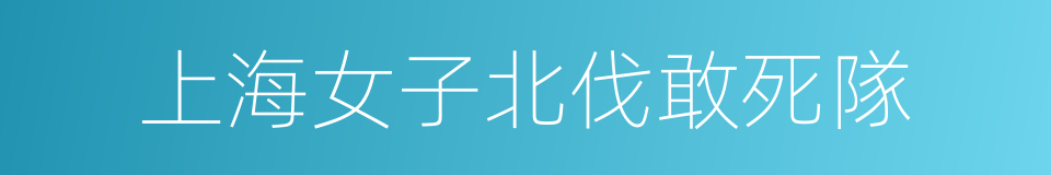 上海女子北伐敢死隊的同義詞