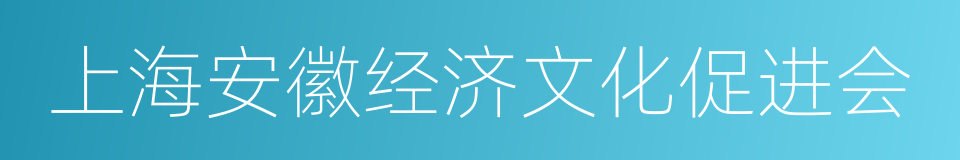 上海安徽经济文化促进会的同义词