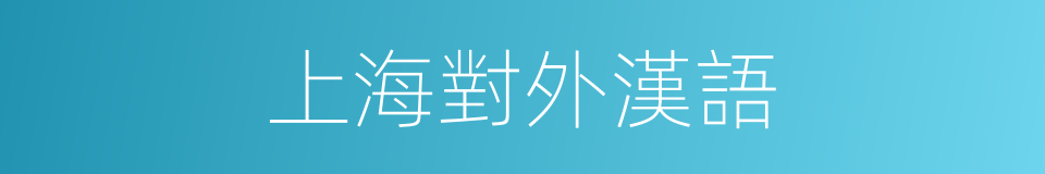 上海對外漢語的同義詞