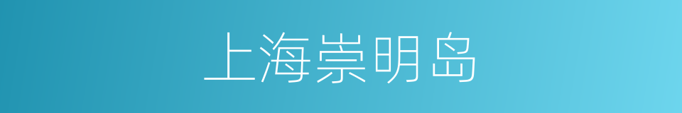 上海崇明岛的同义词