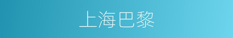 上海巴黎的同义词