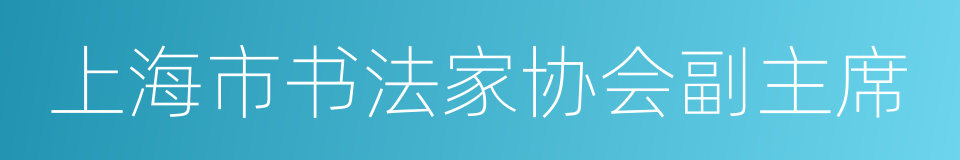 上海市书法家协会副主席的同义词