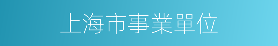 上海市事業單位的同義詞