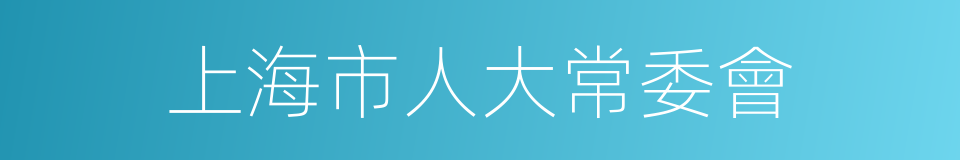 上海市人大常委會的同義詞
