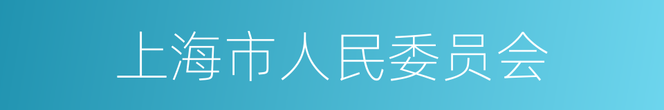 上海市人民委员会的同义词